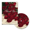 Red Roses and Music Thank You Note with Matching CD